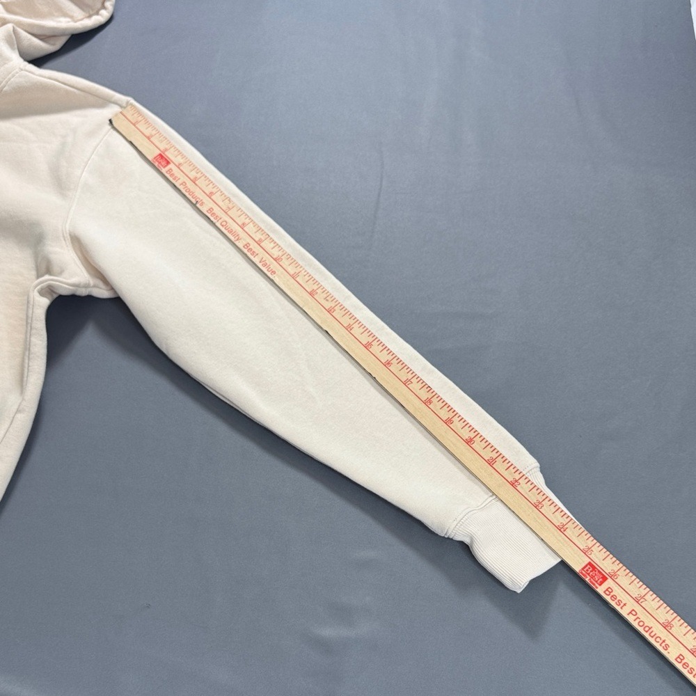 Fila Womens Hoodie‎ Cream Purple Embroidered Logo Fleece Sweatshirt Size M - Picture 7 of 10